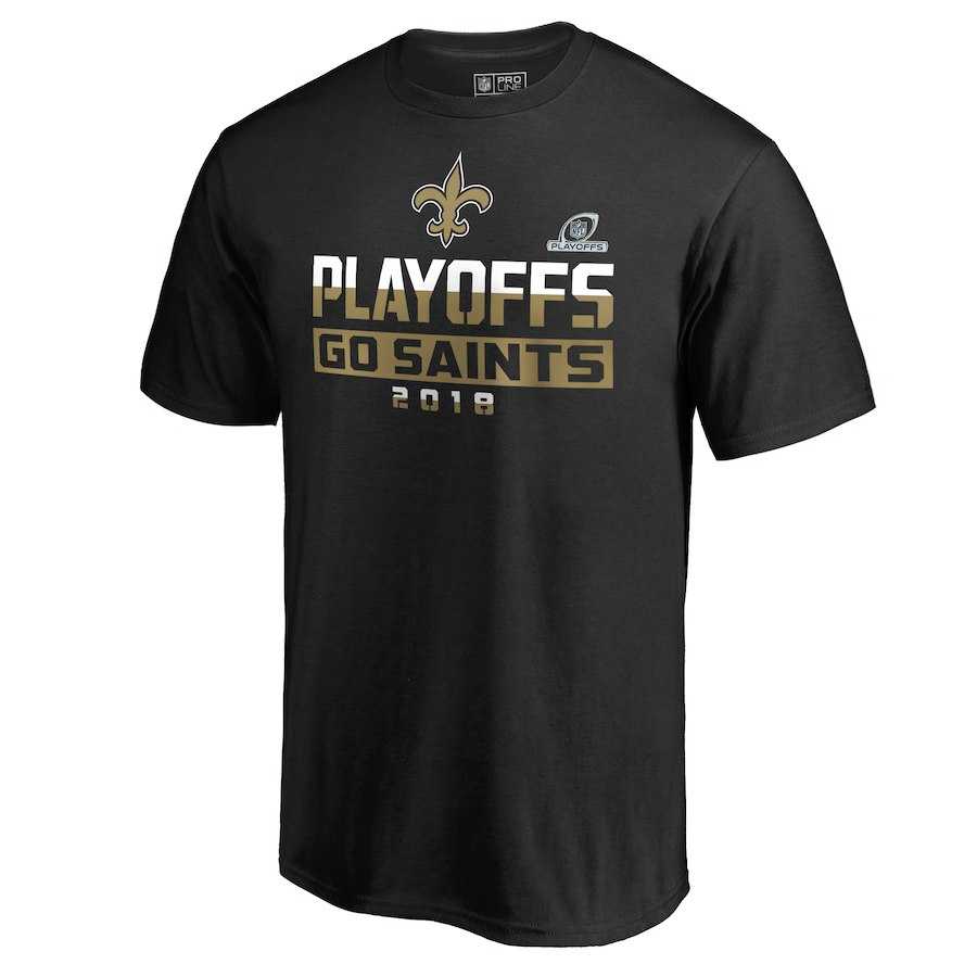 Men's Saints Black 2018 NFL Playoffs Go Saints T-Shirt,We sell and wholesale Men's Saints Black 2018 NFL Playoffs Go Saints T-Shirt on line form chian!